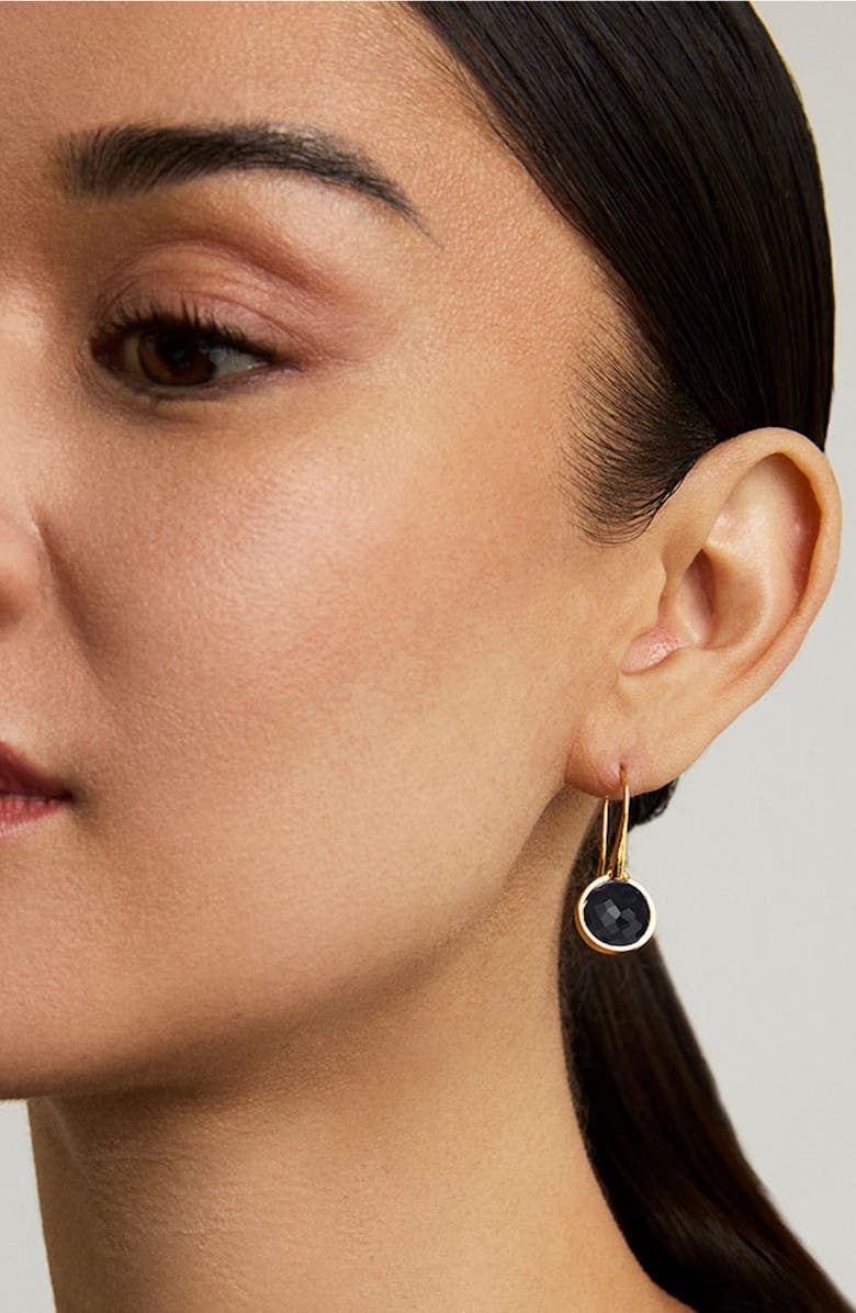 Dean Davidson Ipanema Onyx Drop Earrings, Alternate, color, Yellow Gold/ Onyx