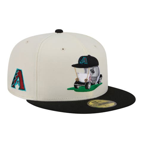 Men's New Era Cream/Black Arizona Diamondbacks Bullpen Cart 59FIFTY Fitted Hat