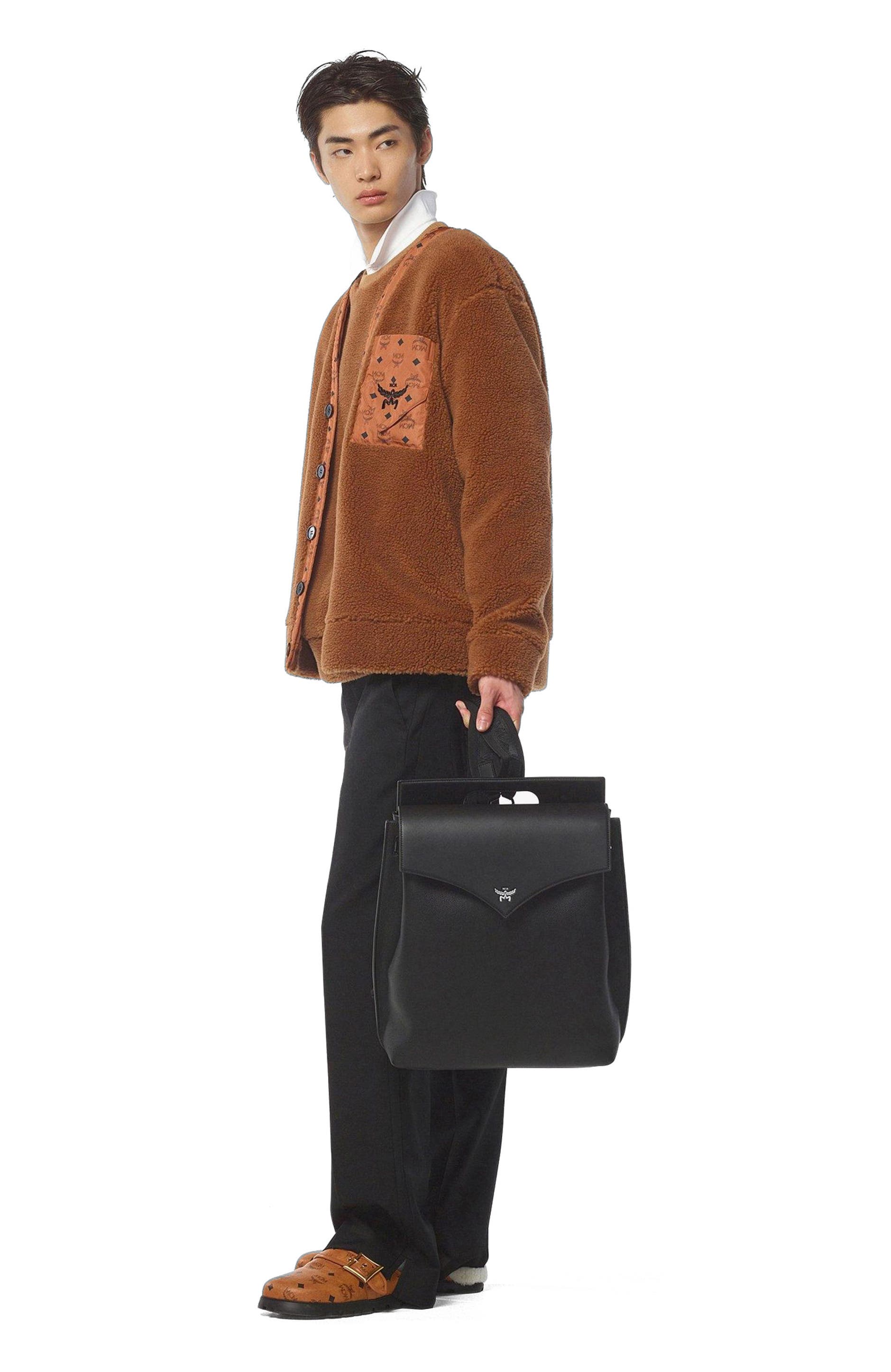 MCM Diamond Backpack in Embossed Leather, Alternate, color, 