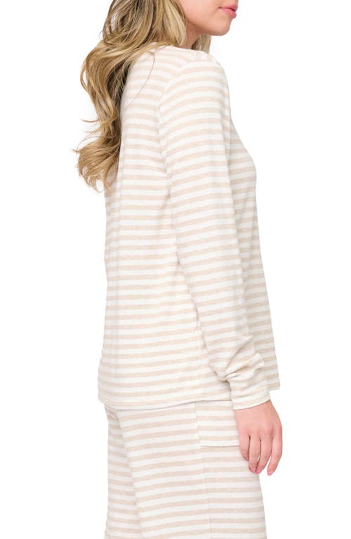 Gibsonlook Serene Mornings Stripe Print Henley Top