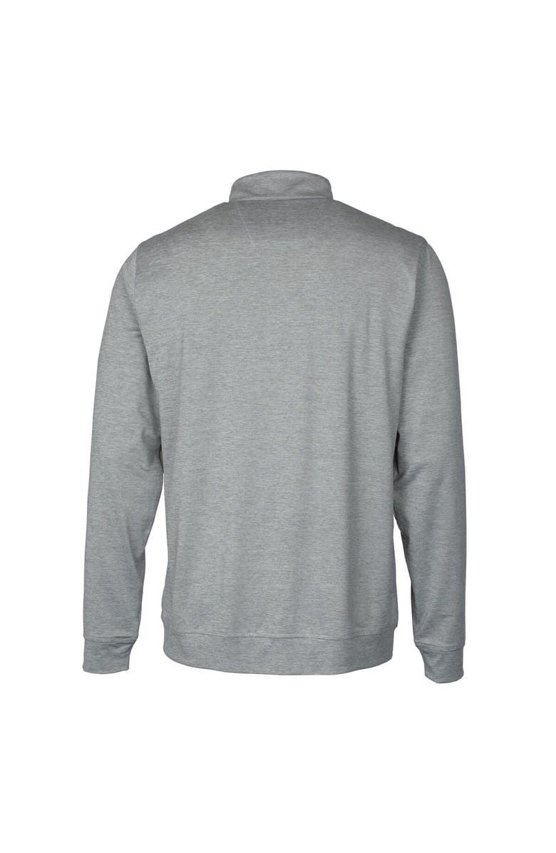 Cutter & Buck Men's Cutter & Buck  Gray Tacoma Rainiers Big & Tall Stealth Heathered Quarter-Zip Pullover Top, Alternate, color, 