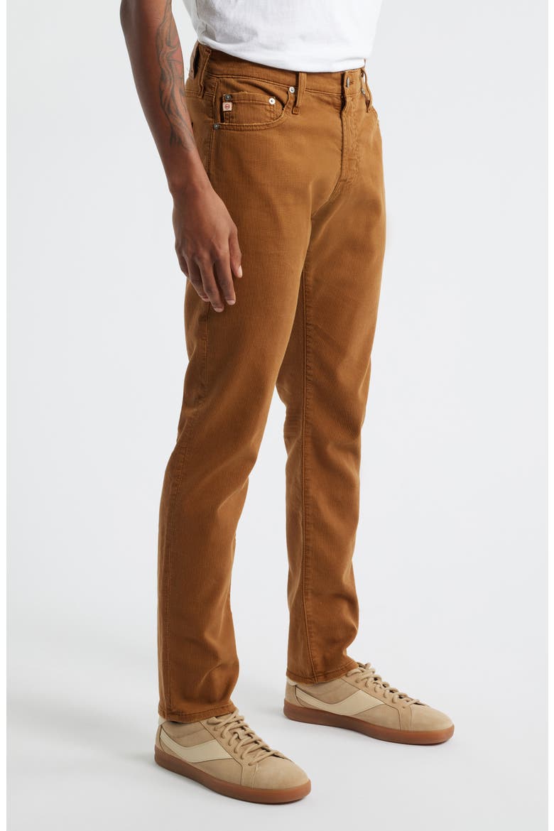 Tellis Slim Fit Corduroy Pants, Alternate, color, SULFUR CANYON AMBER
