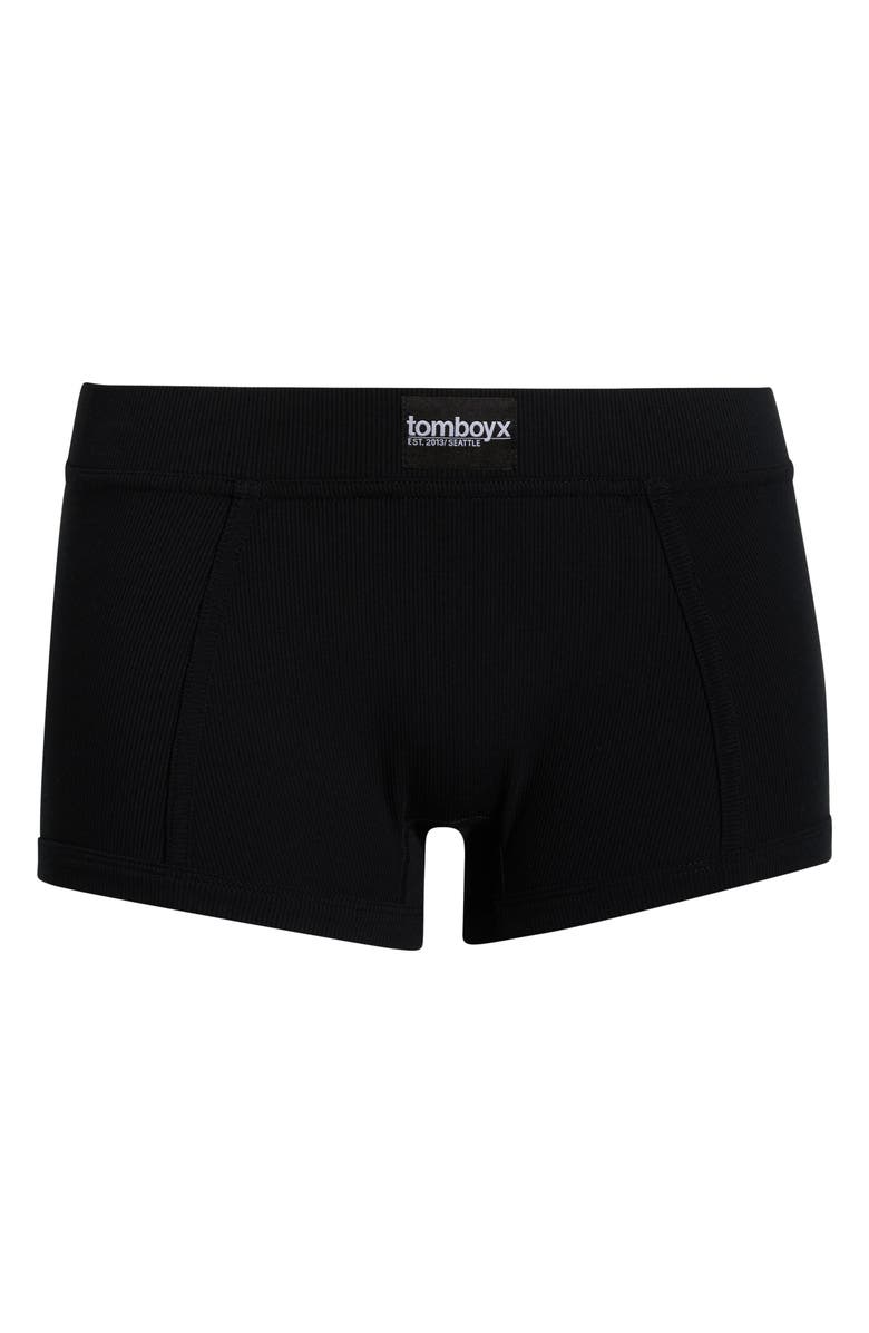 TomboyX Rib Boyshorts, Alternate, color, Black