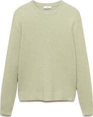 MANGO Regular Fit Crewneck Rib Sweater