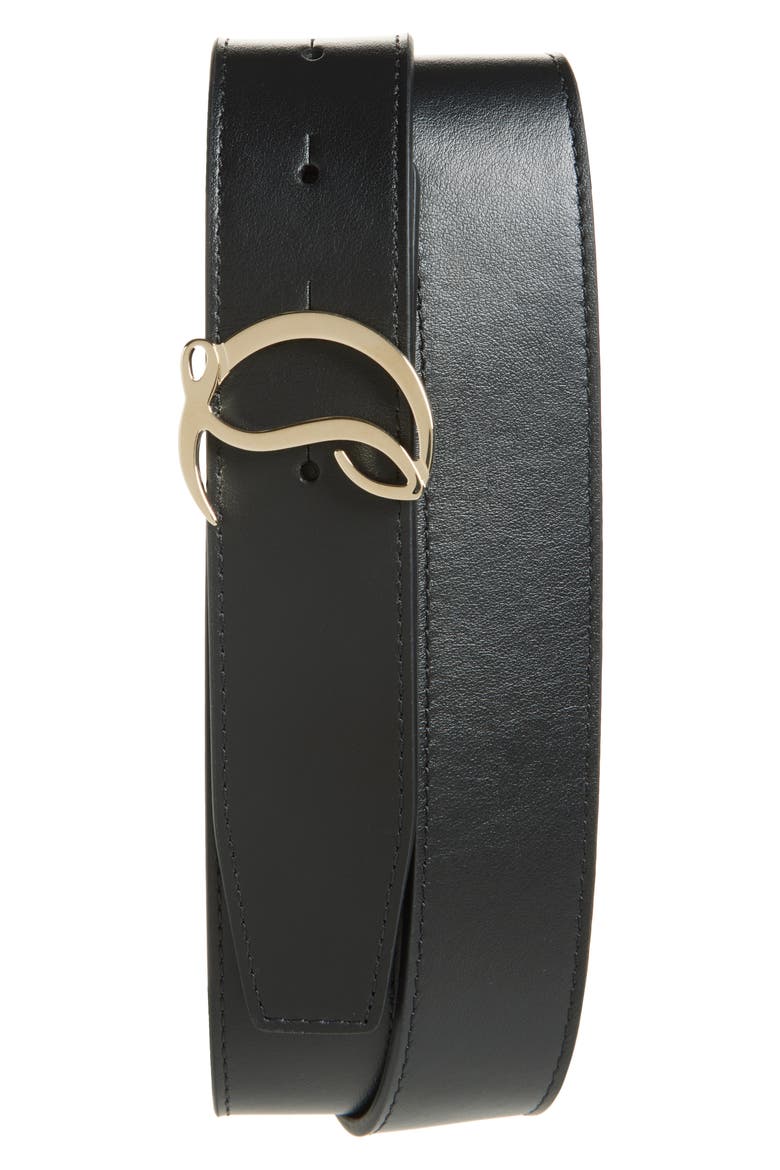 Mooncrest Reversible Leather Belt, Main, color, BLACK/ CAFE/ GOLD