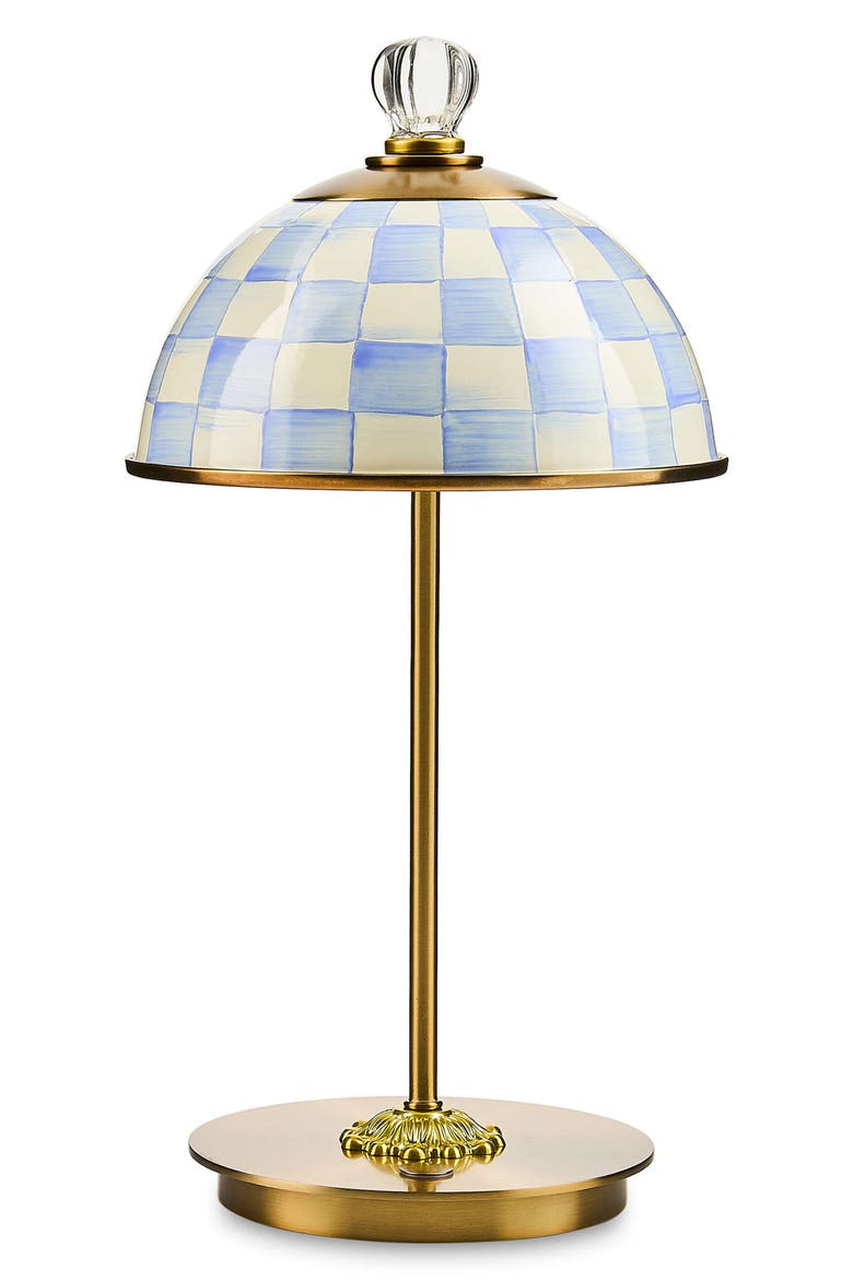 Sky Check LED Rechargeable Dome Table Lamp, Main, color, SKY CHECK