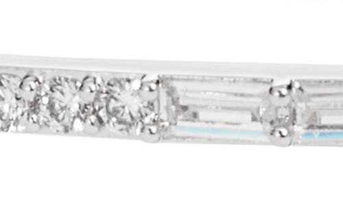 Nordstrom Cubic Zirconia Overlap Cuff Bracelet In Silver