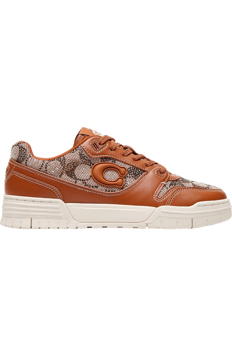 COACH Crystal Signature Monogram Sneaker, Alternate, color, Cocoa/ Burnished Amber