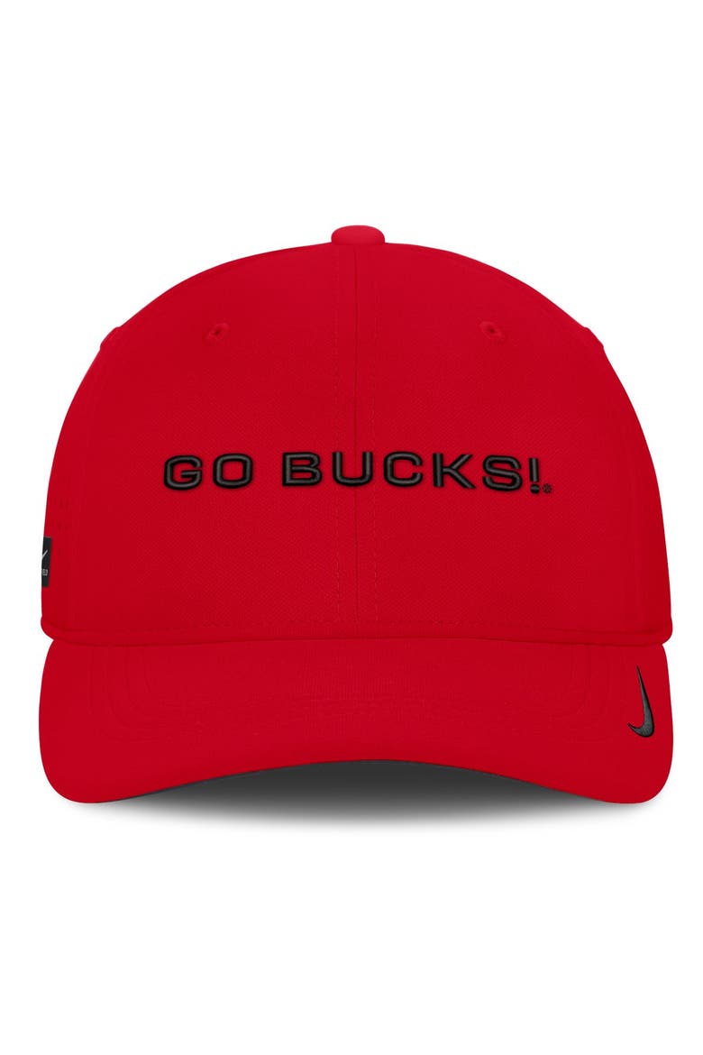 Men's Nike Scarlet Ohio State Buckeyes Gameday Aerobill Swooshflex Dri-FIT Hat, Alternate, color, Scarlet