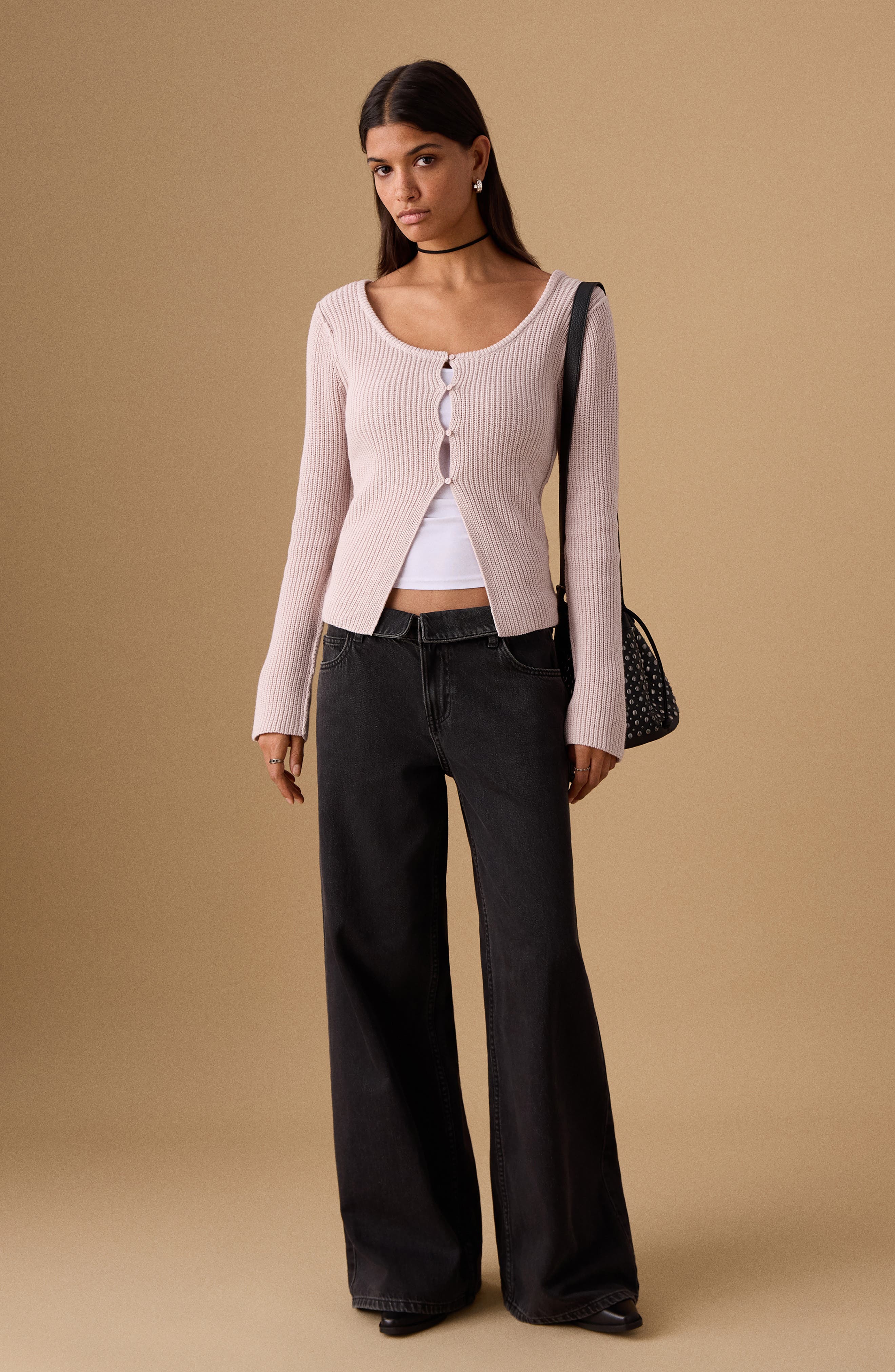 Cotton Blend Button-Up Cardigan - image 4