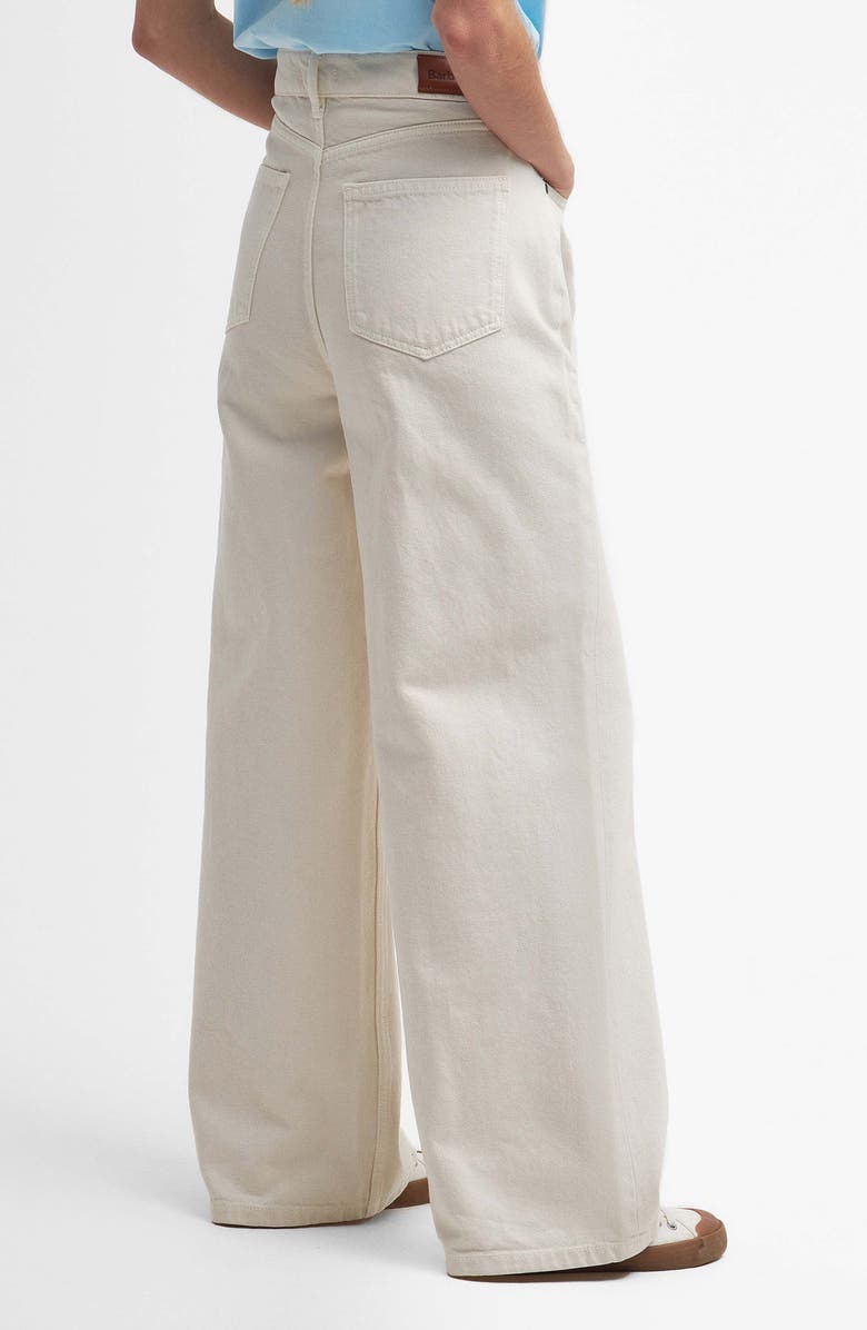 Barbour Maisie High Waist Wide Leg Jeans, Alternate, color, Ecru