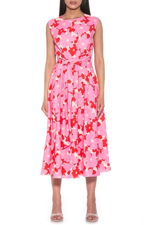 Paris Sleeveless Asymmetric Tie Midi Dress