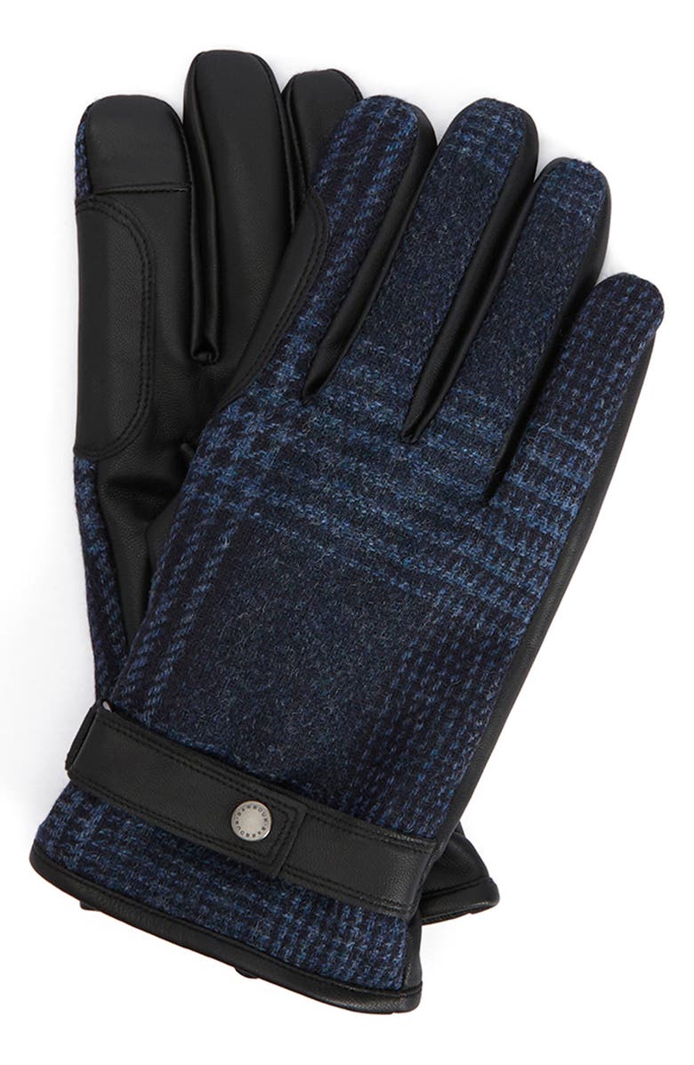 Barbour Deveron Wool & Leather Waterproof Gloves, Alternate, color, 