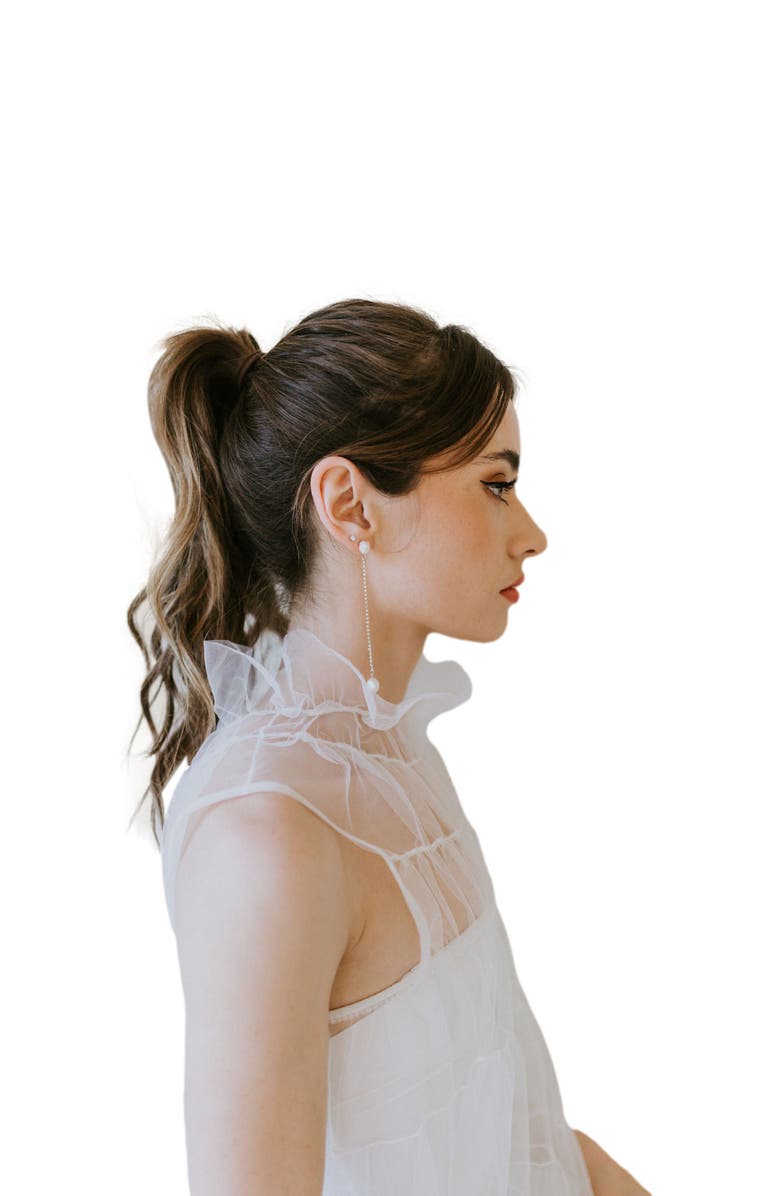 Untamed Petals Sarah Crystal and Pearl Drops, Alternate, color, Gold