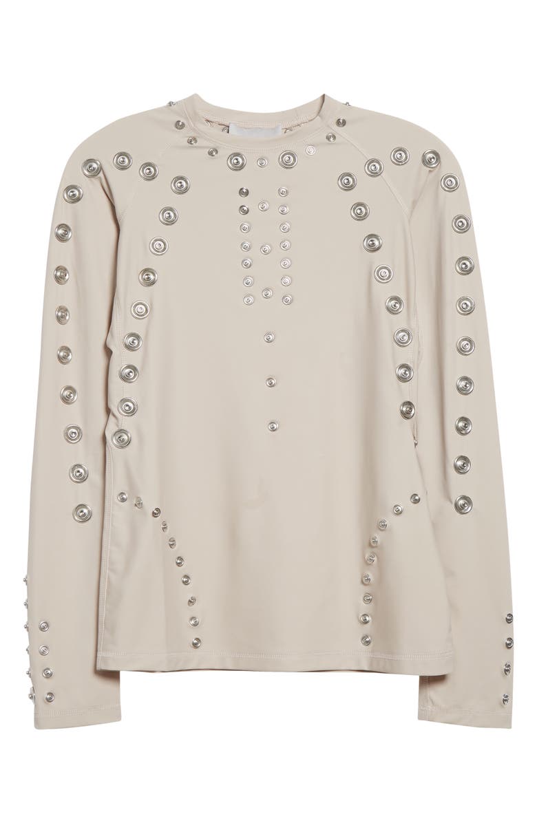 Coperni Snap Detail Jersey Top, Alternate, color, Beige