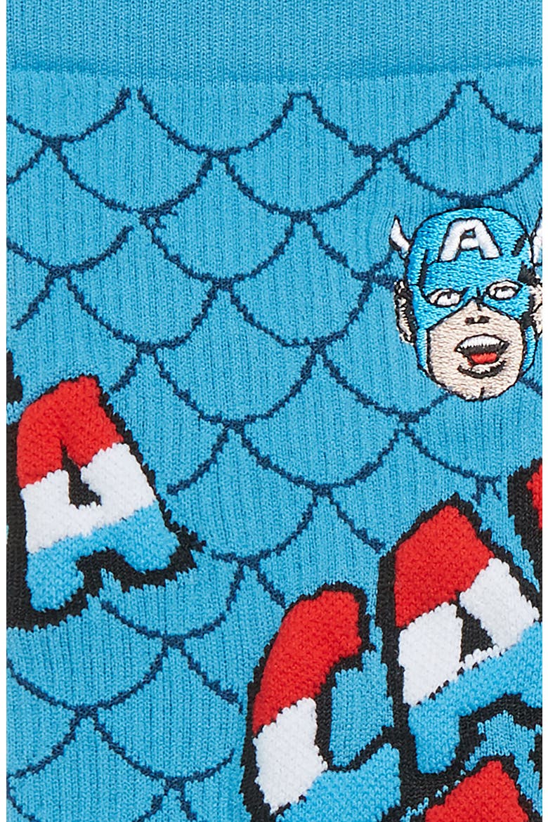 Captain America Socks, Alternate, color, BLUE