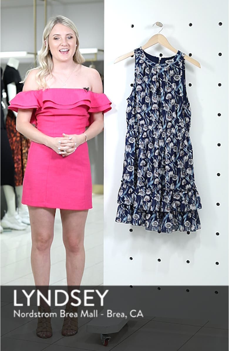 Floral Smocked Waist Minidress, sales video thumbnail