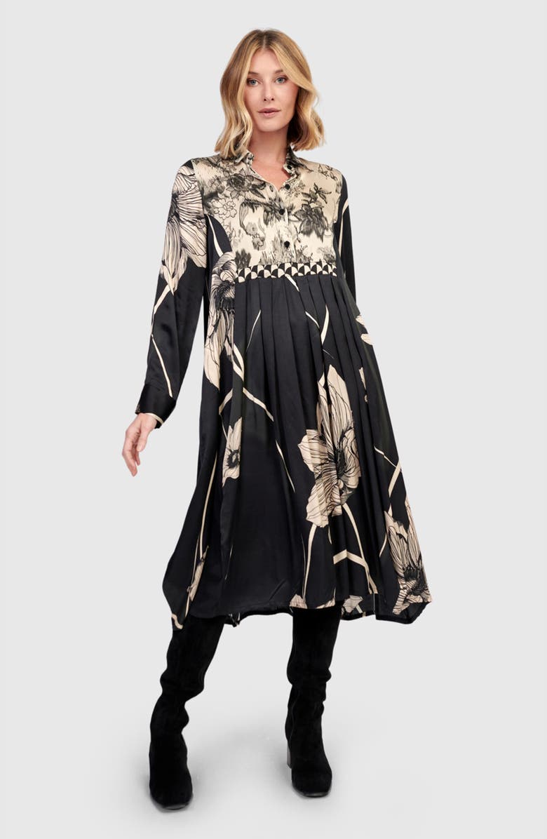 Alembika Filigree Babydoll Shirtdress, Alternate, color, Mix