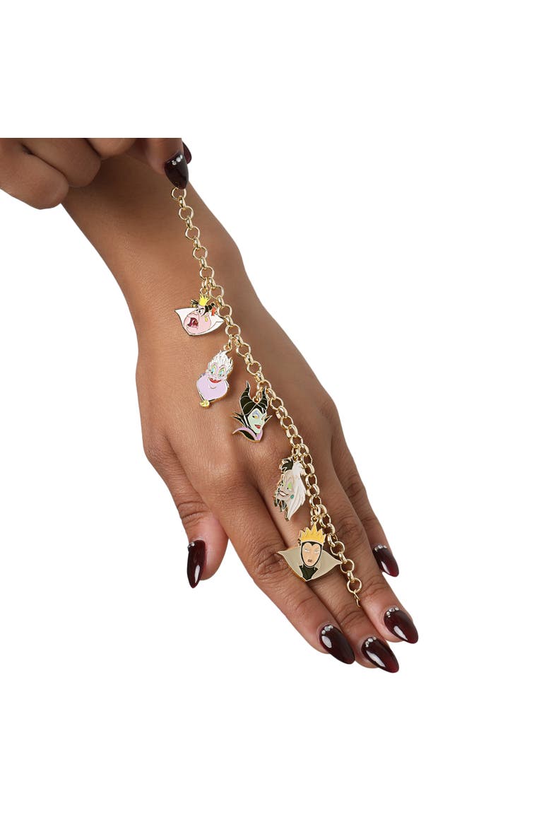 Villains Charm Bracelet For Women Official License, 7.25", Alternate, color, Metallic Gold