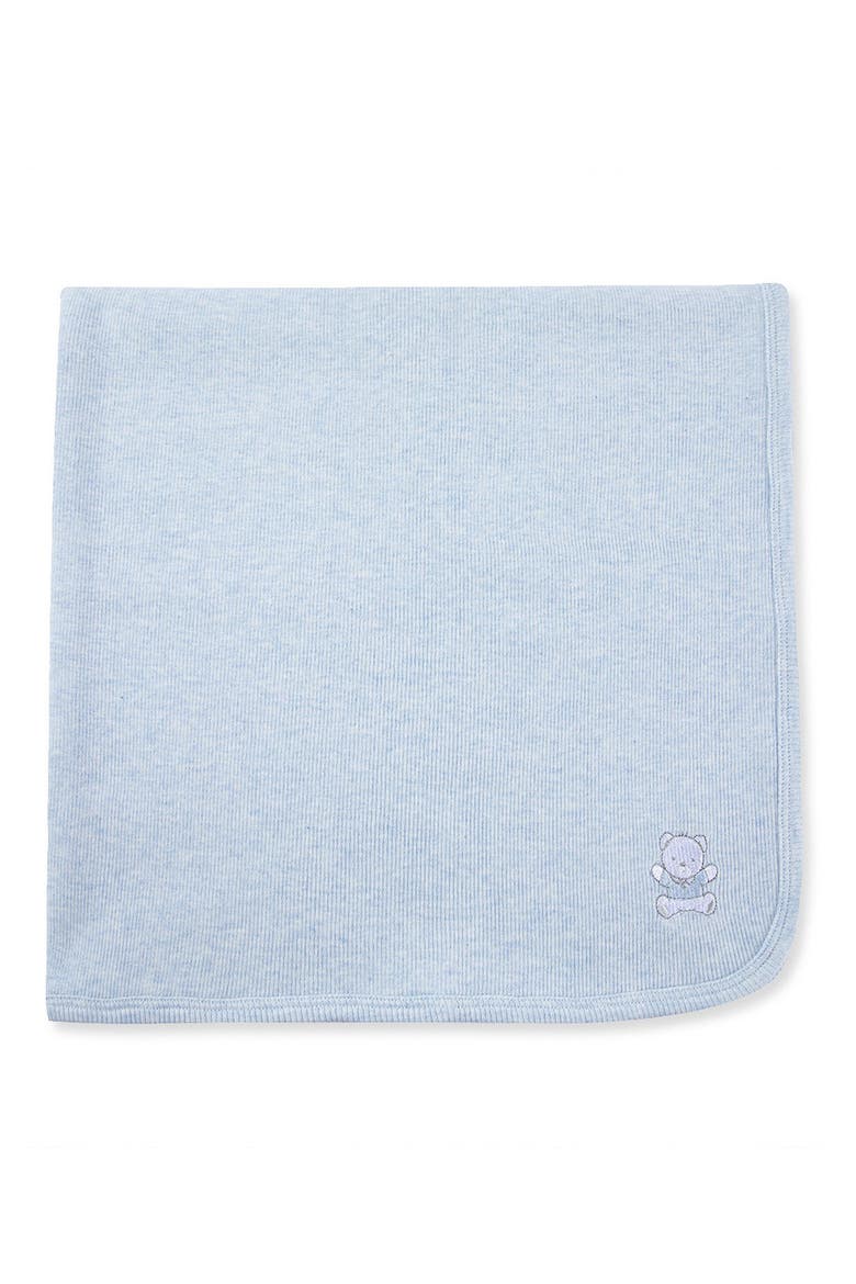 Blue Bear Embroidered Baby Blanket (Nordstrom Exclusive), Alternate, color, BLUE