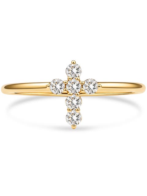Cross Lab Grown Diamond Ring in 14K Gold