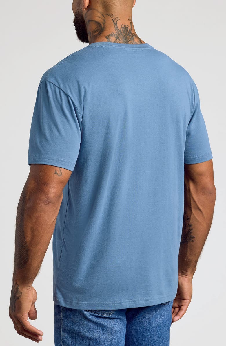 True Classic Short Sleeve V-Neck T-Shirt, Alternate, color, Indigo