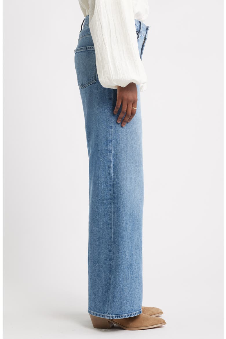 High Waist Denim Wide Leg Jeans, Alternate, color, BLUE WASH