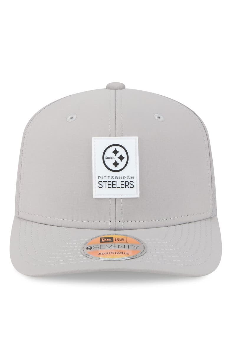 New Era Men's New Era Gray Pittsburgh Steelers 2025 Sideline 9SEVENTY Adjustable Trucker Hat, Alternate, color, Gray