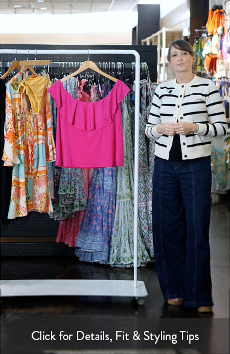 Monaco Ruffle Off-the-Shoulder Tankini Top, sales video thumbnail