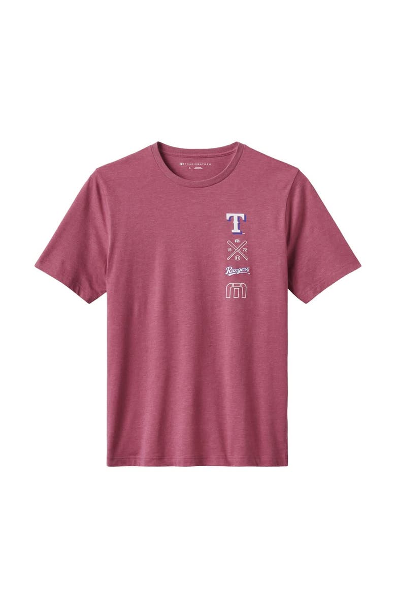 TravisMathew Men's TravisMathew Heather Red Texas Rangers Sunset Slam 2.0 T-Shirt, Alternate, color, Heather Red