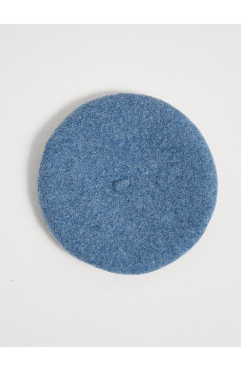 Lost Pattern "Bon Chic" Wool Beret, Alternate, color, Dusty Blue