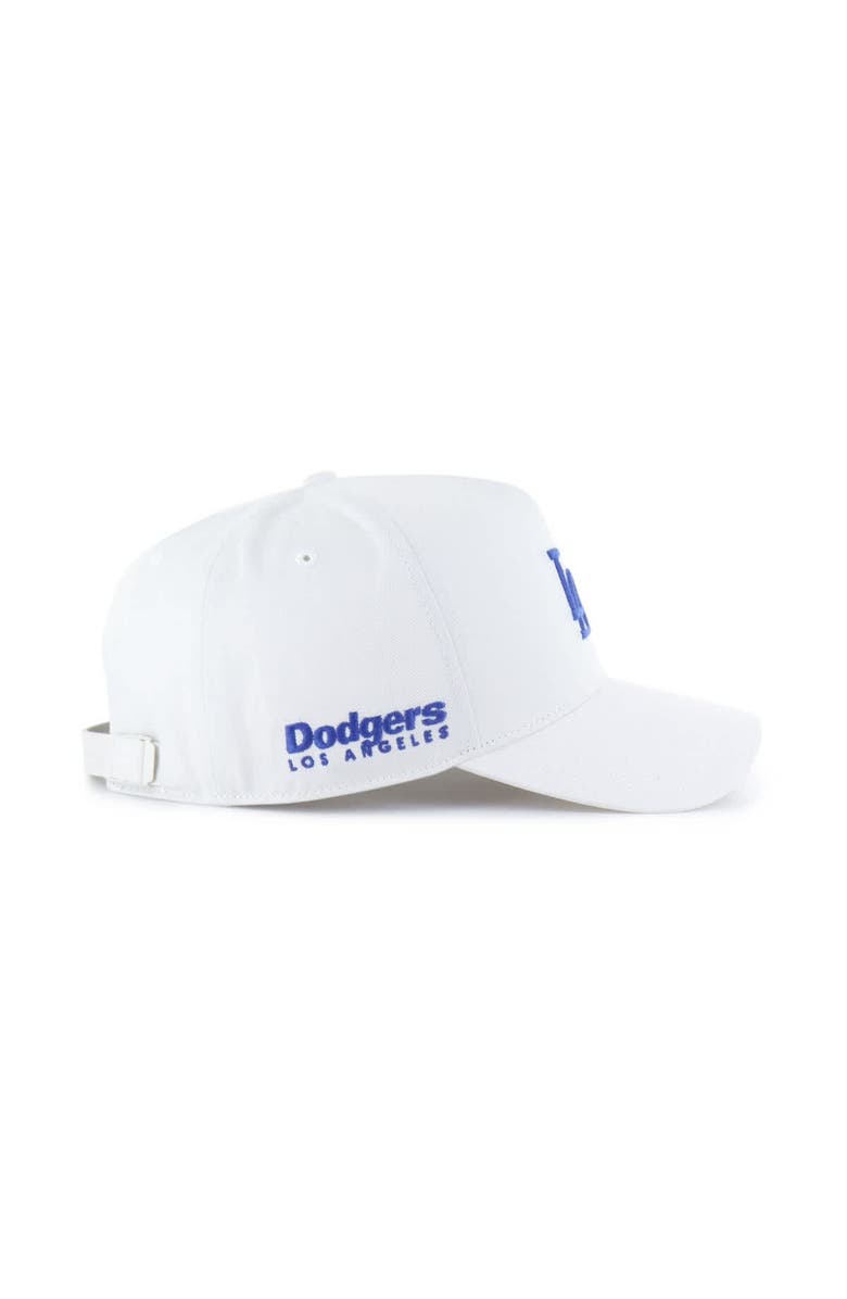 '47 Men's '47 White Los Angeles Dodgers Foundational Pinch Offside Adjustable Hat, Alternate, color, 