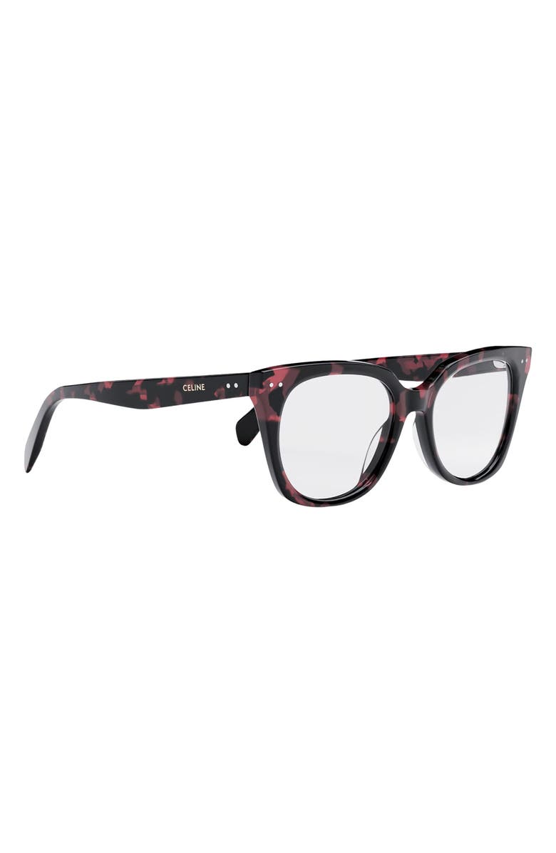 CELINE Thin 2 Dots 52mm Cat Eye Optical Glasses, Alternate, color, 