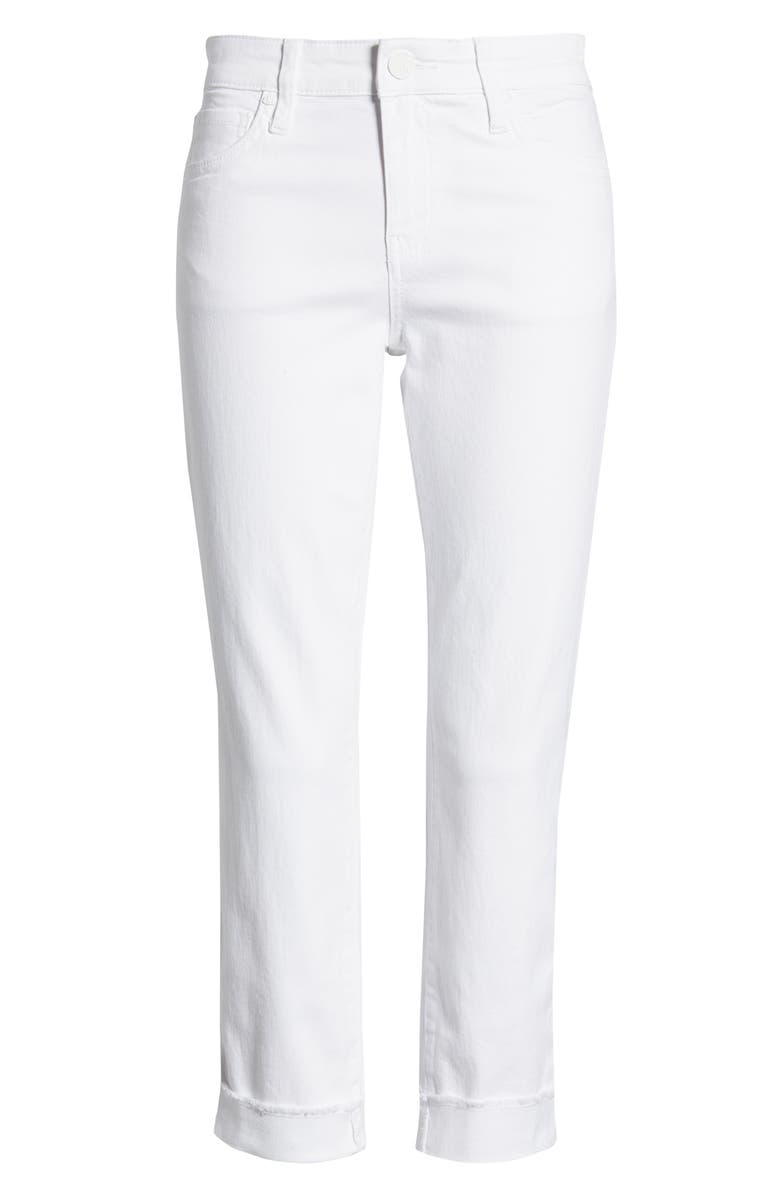 KUT from the Kloth Amy Fray Hem Crop Skinny Jeans, Alternate, color, Optic White