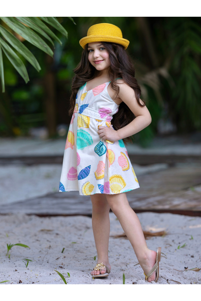 Sunshine Shells Sundress, Alternate, color, White