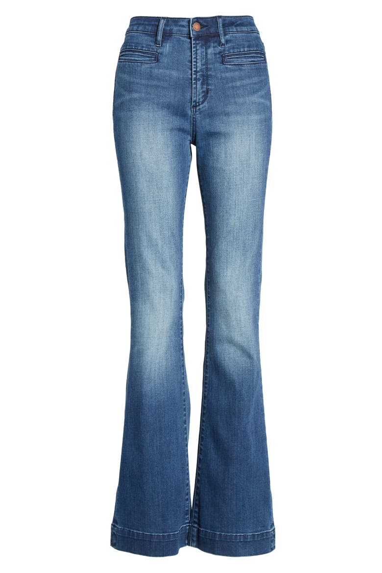 High Waist Flare Jeans, Alternate, color, MEDIUM WASH
