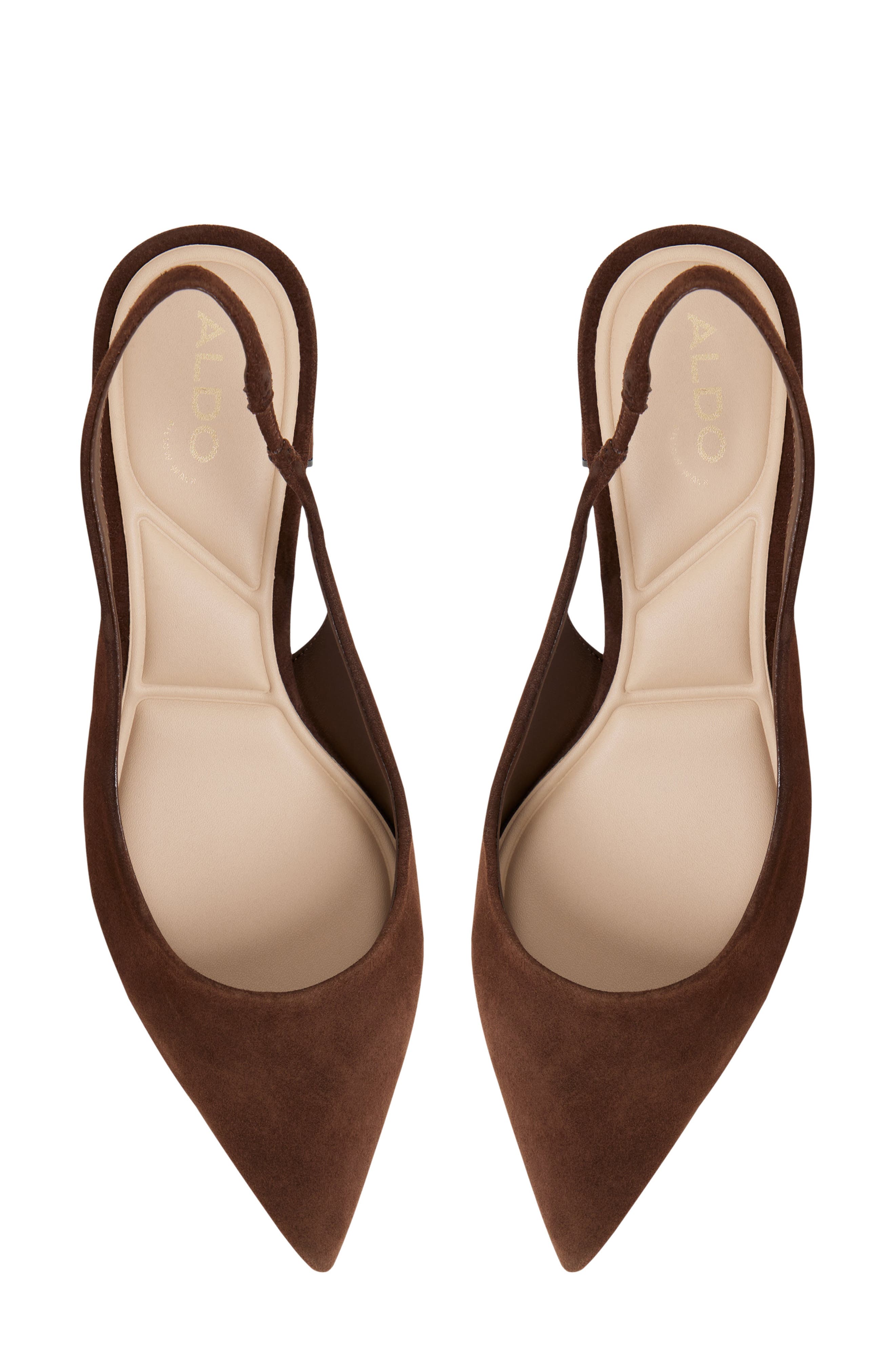 ALDO Uliana Slingback Pointed Toe Pump, Alternate, color, Dark Brown
