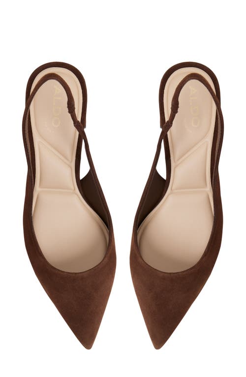 Aldo Uliana Slingback Pointed Toe Pump In Brown