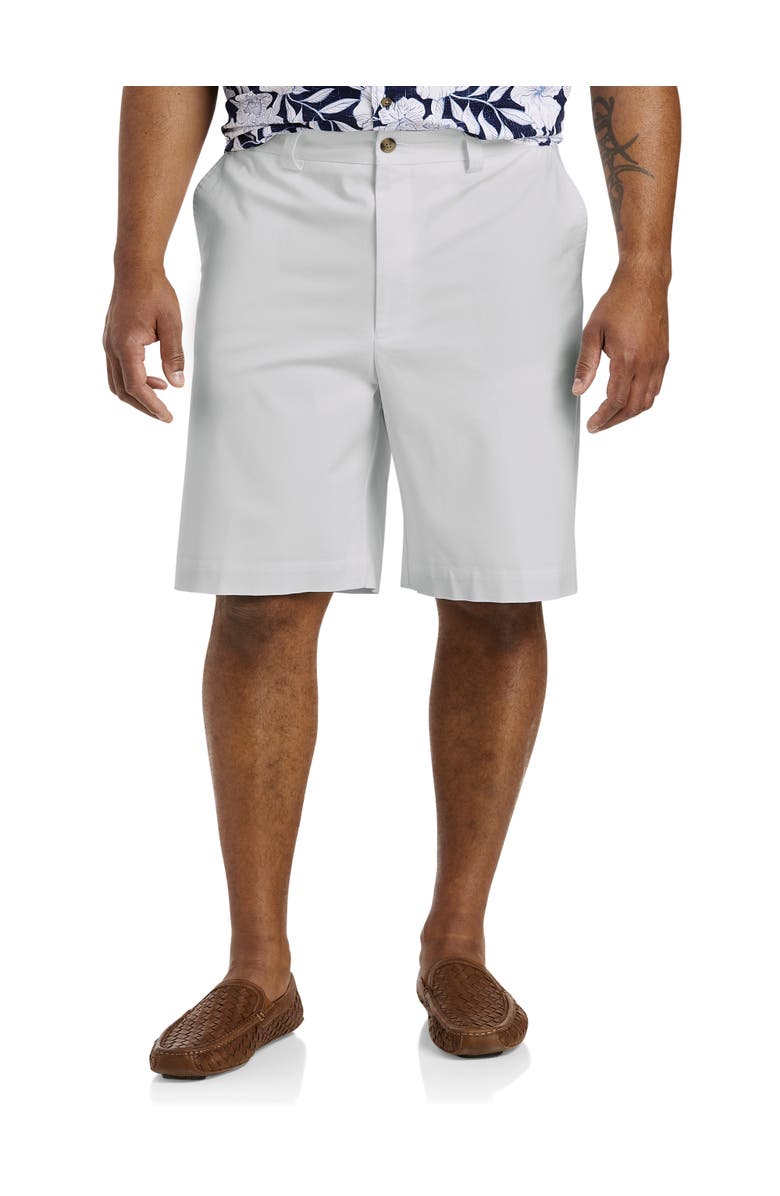 Oak Hill by DXL Comfort Stretch Chino Shorts, Main, color, Gray Violet