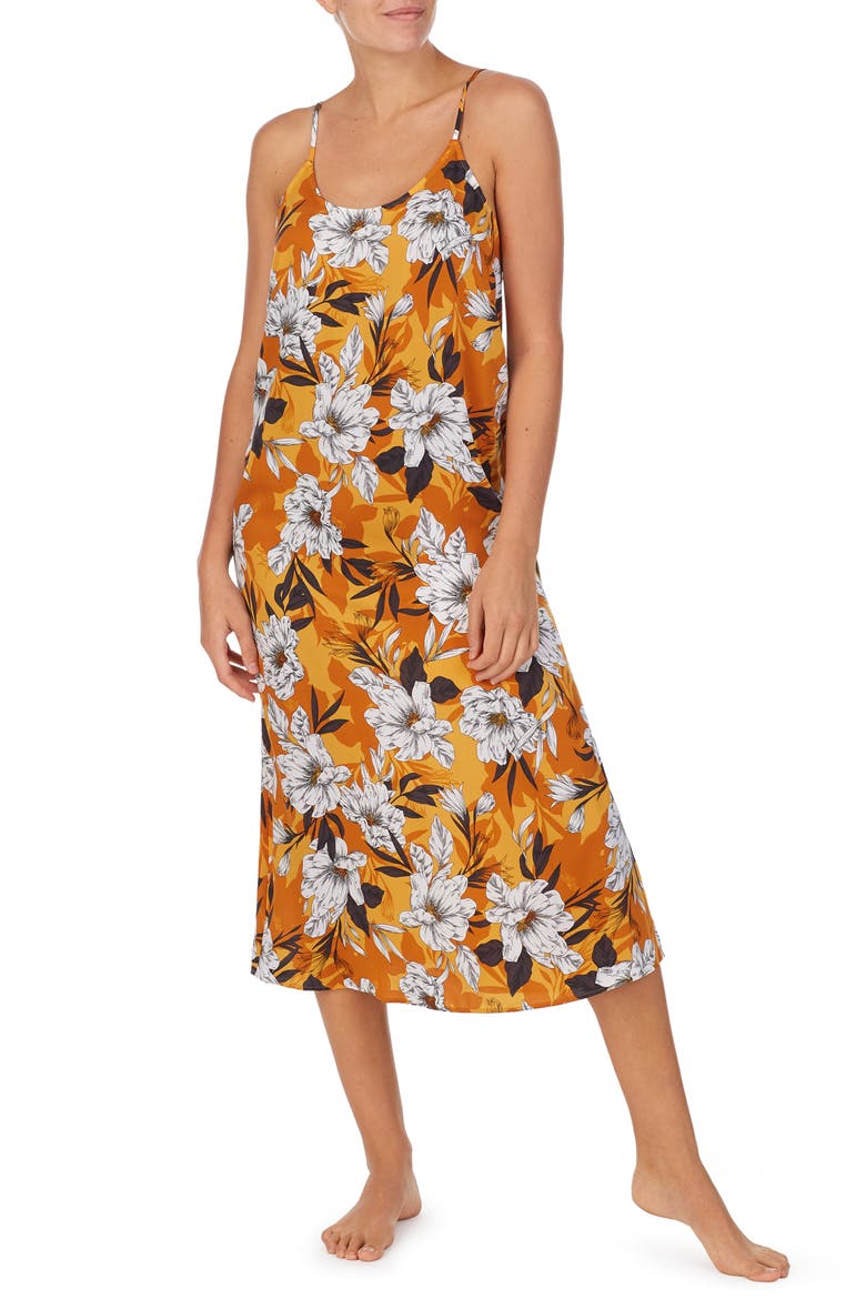 Nightgown (Nordstrom Exclusive), Main, color, YELLOW LARGE FLORAL