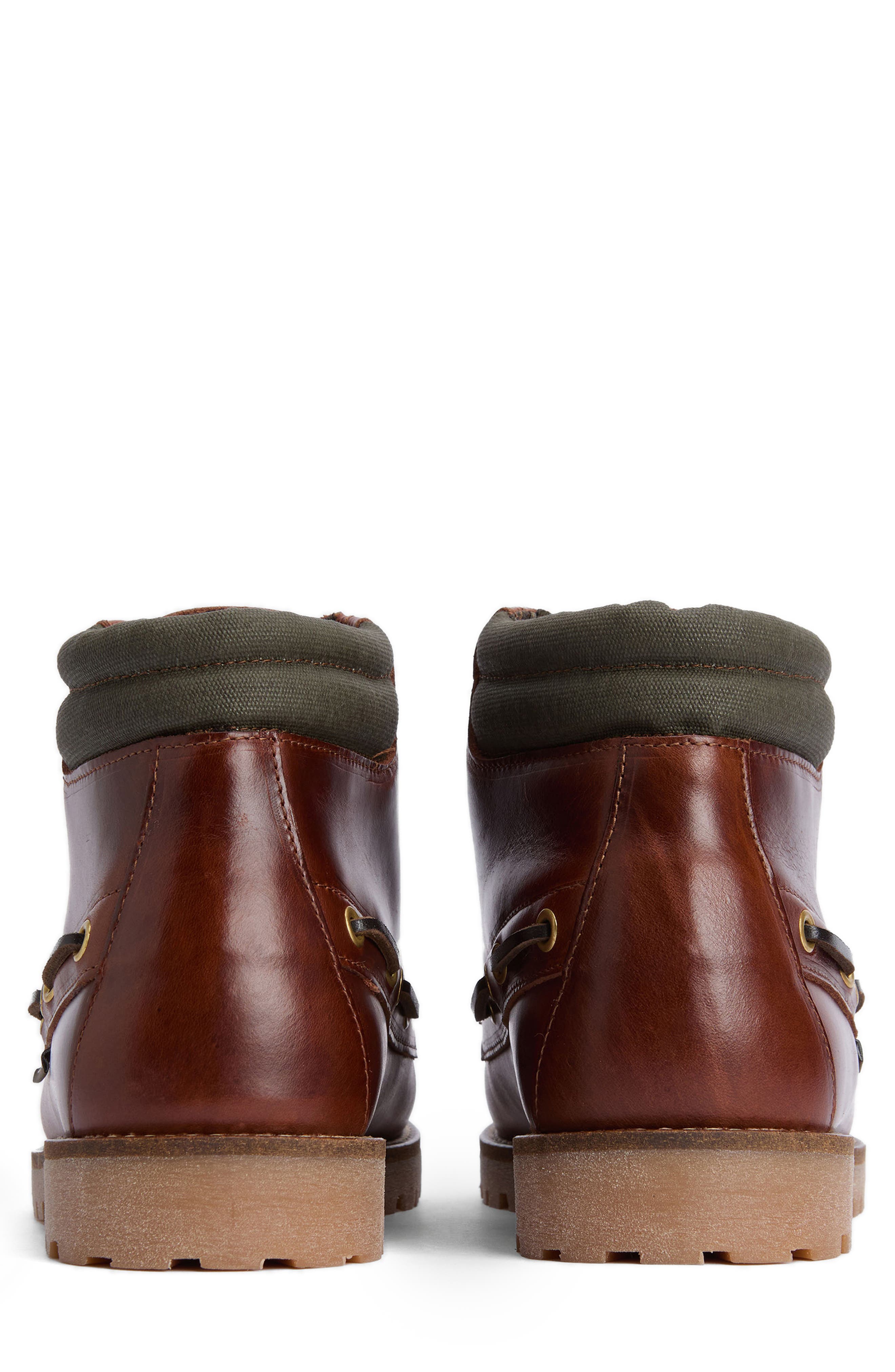 Barbour Tiller Moc Toe Boot, Alternate, color, Mahogany