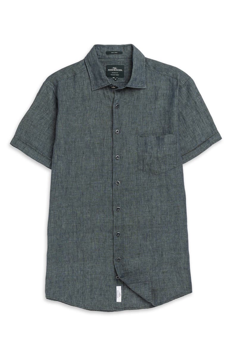 Palm Beach Sports Fit Short Sleeve Linen Button-Up Shirt