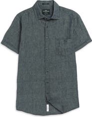 Rodd & Gunn Palm Beach Sports Fit Short Sleeve Linen Button-Up Shirt