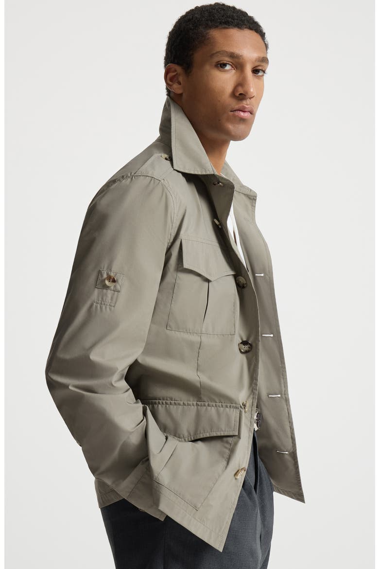 Water-resistant safari jacket, Alternate, color, Khaki