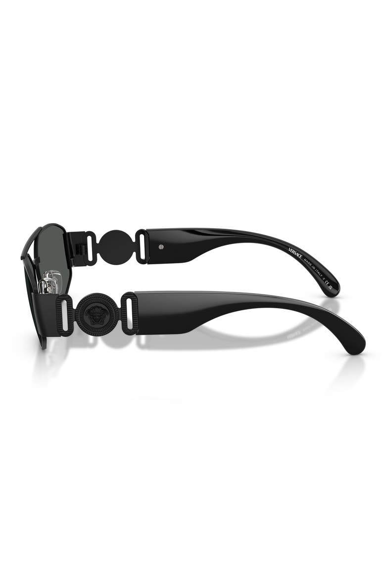 58mm Irregular Sunglasses, Alternate, color, MATTE BLACK / DARK GREY