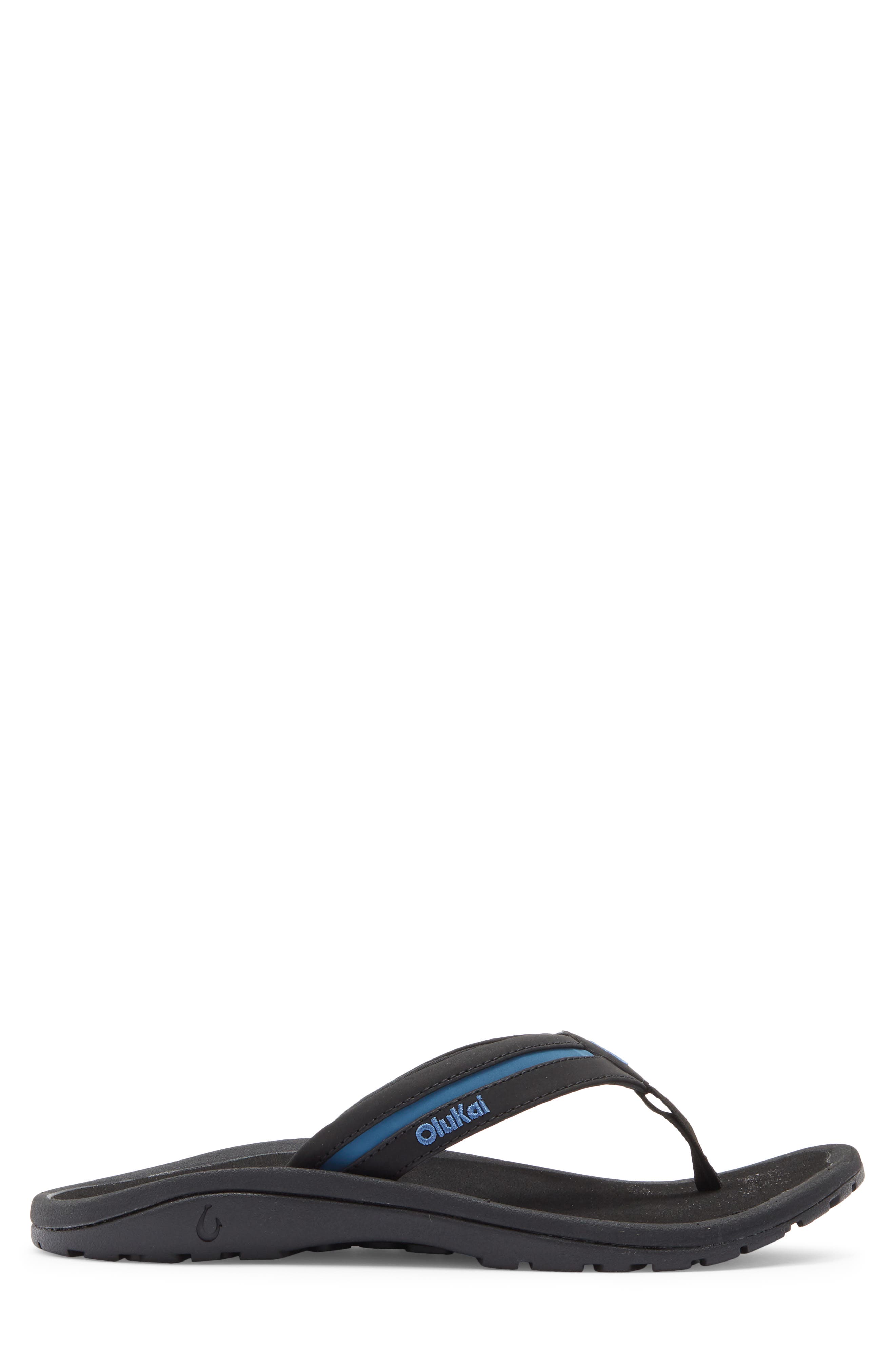 OluKai Ohana Plua Flip Flop, Alternate, color, Black / Slate Blue