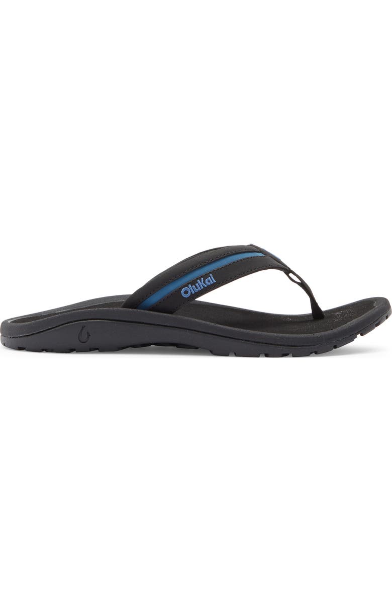OluKai Ohana Plua Flip Flop, Alternate, color, Black / Slate Blue