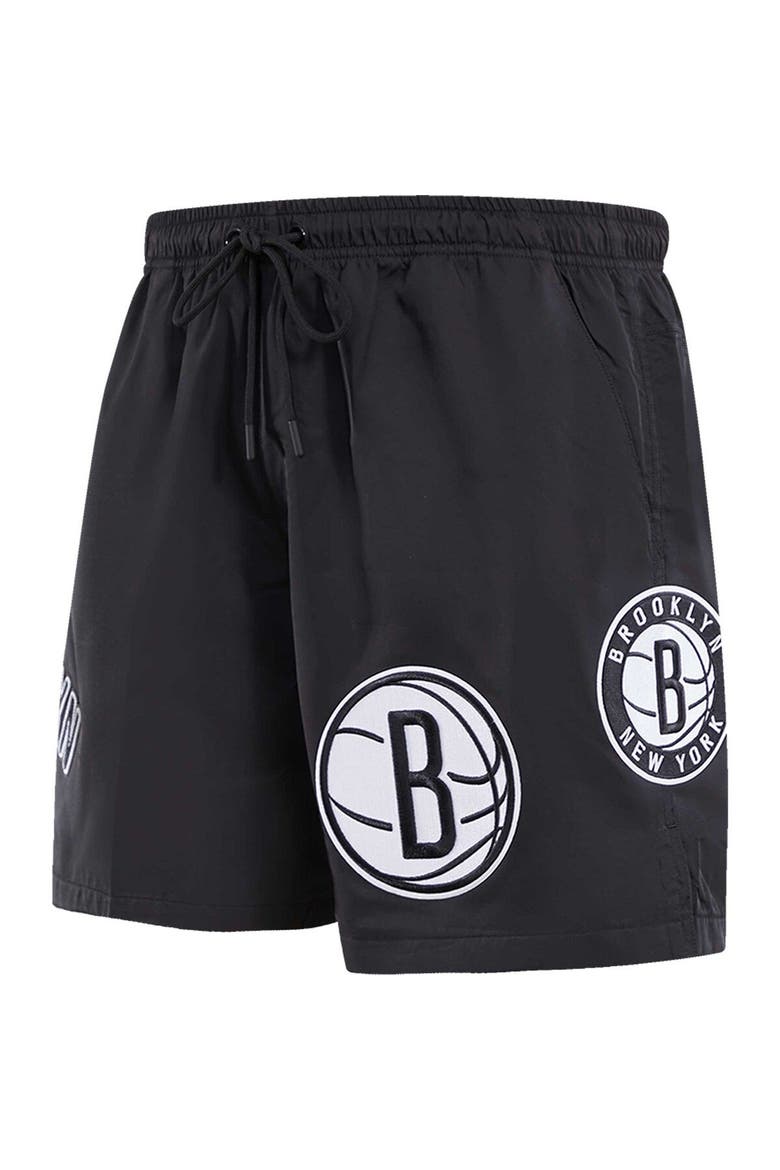 Men's Pro Standard Black Brooklyn Nets Classics Woven Shorts, Alternate, color, Black