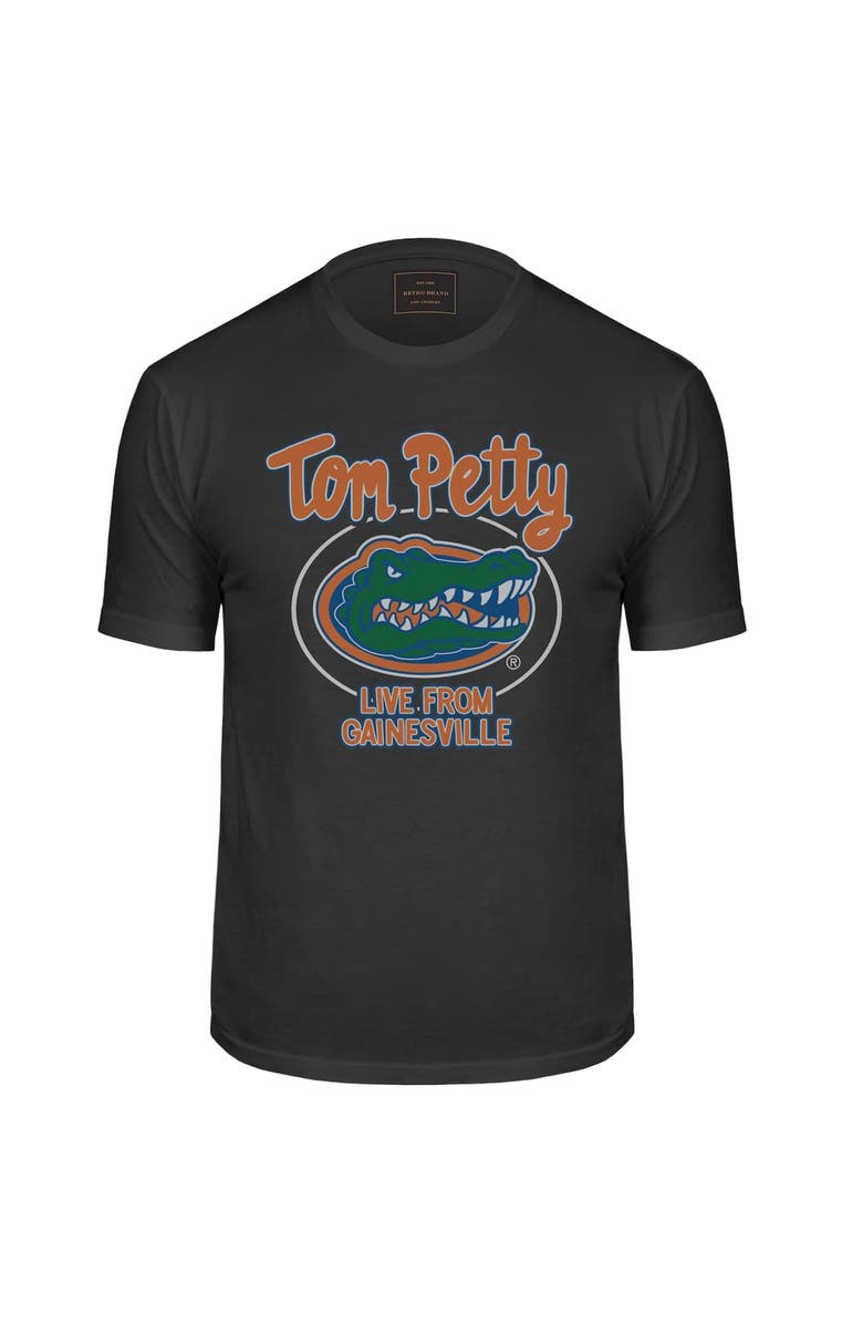 Retro Brand Men's Original Retro Brand Tom Petty Black Florida Gators Black Label T-Shirt, Alternate, color, Black
