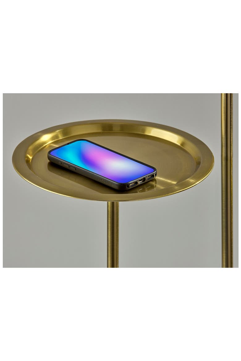 Uma Shelf Floor Lamp, Alternate, color, ANTIQUE BRASS